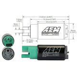 AEM 50-1220 pompa benzina ad immersione 340 lt/h E85 (65mm)