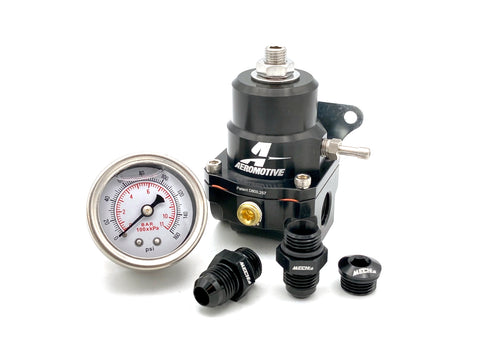 AEROMOTIVE 13138 regolatore pressione benzina (+ raccordi AN6 e manometro)